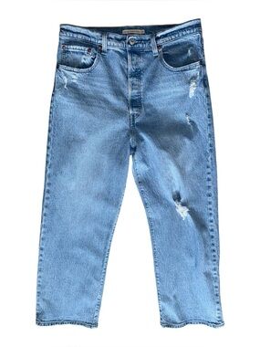 Levi's Women Premium Ribcage Straight Ankle High Rise Big E Jeans  Size 31 {12}
